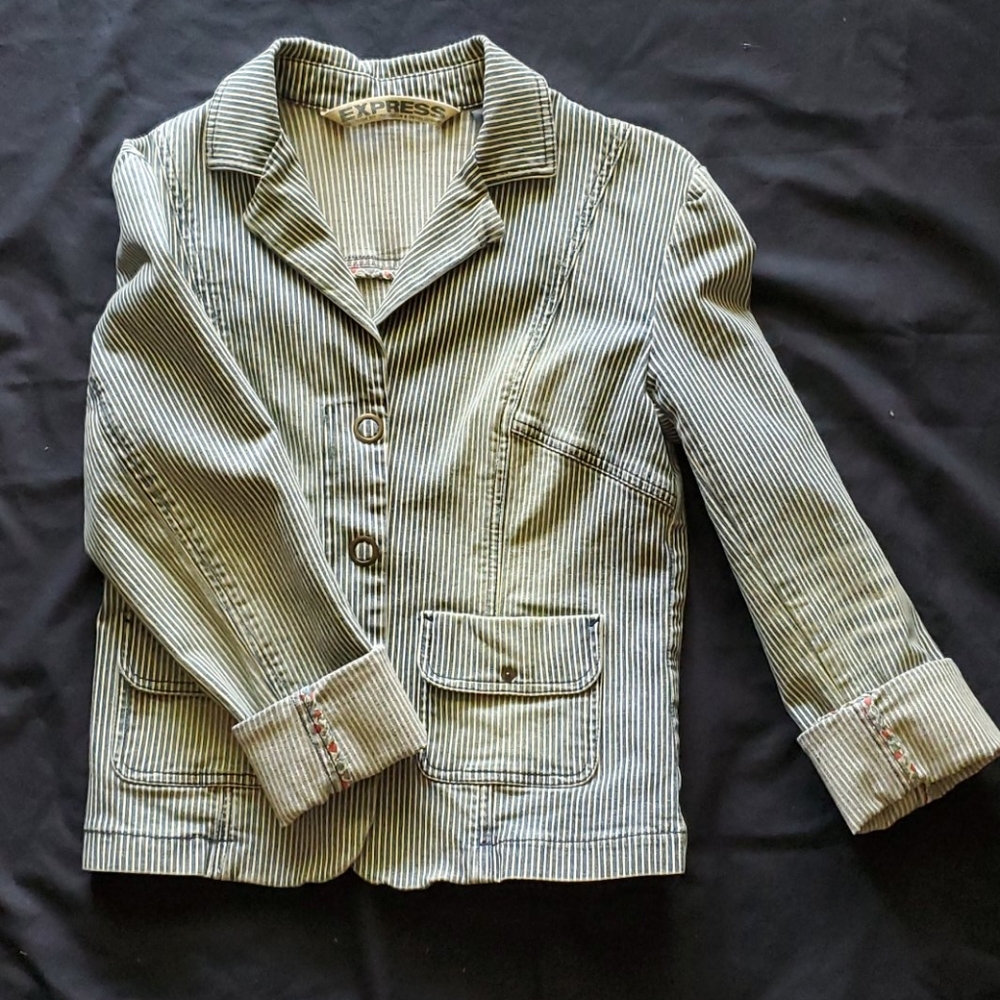 EXPRESS Faded striped blazer